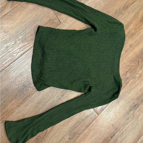 Reformation Olive Ribbed Knit Top - Picture 5 of 5